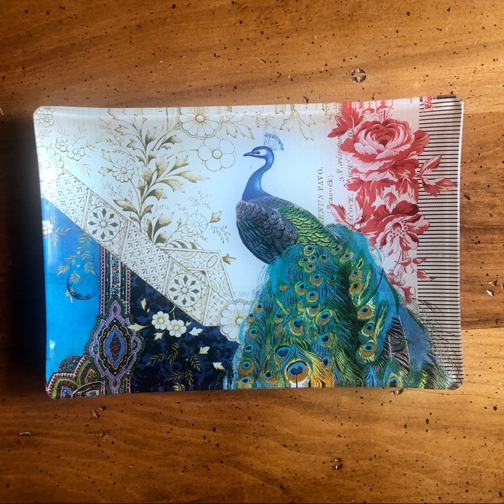 Bright Decorative Peacock Dish